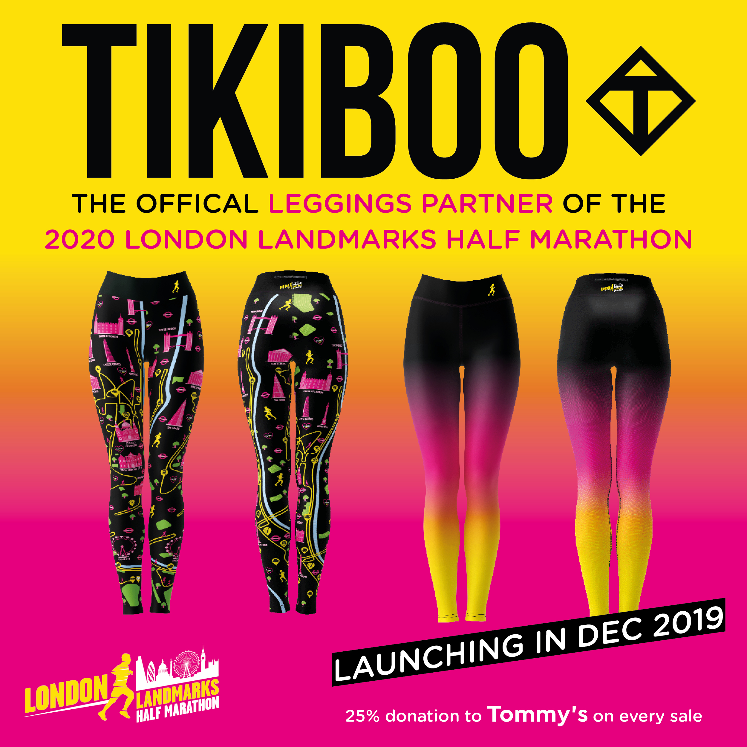 Tikiboo Leggings for London Landmarks Half Marathon December 2019