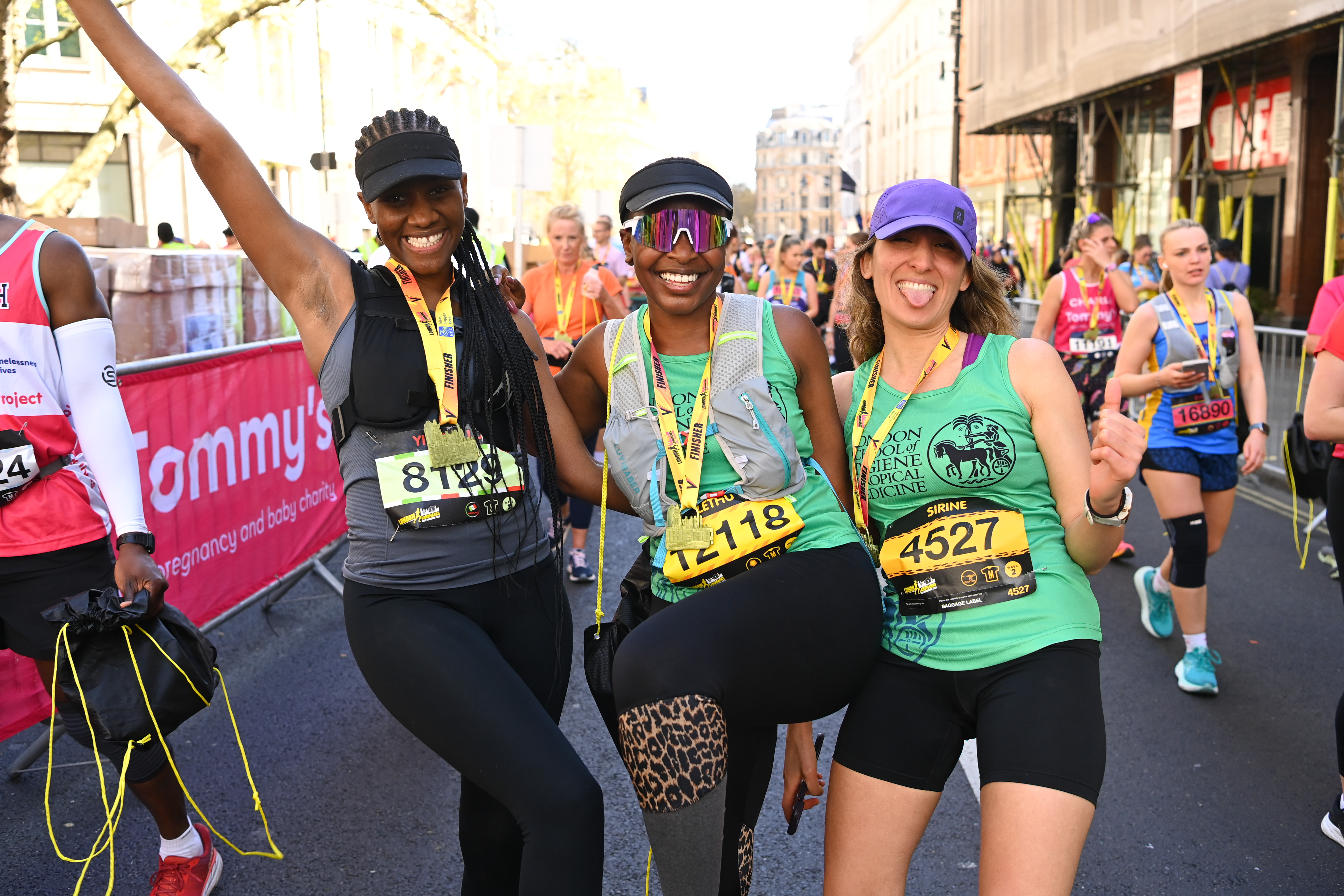 Three women celebrating