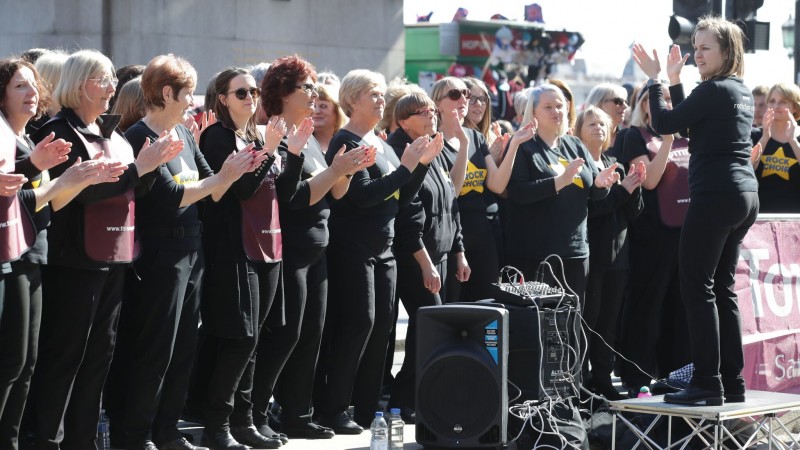 Rock Choir at the London Landmarks Half Marathon