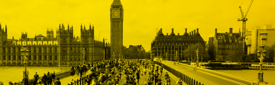LLHM Runners running over westminster bridge