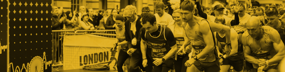 Runners at the start line of the London Landmarks Half Marathon