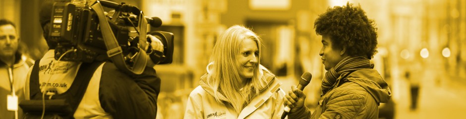 Race director being interviewed