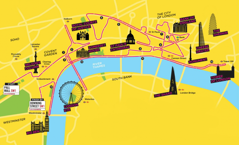LLHM running route map