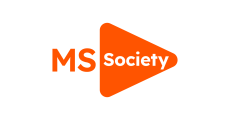 MS Society Logo - MS in bold orange followed by Society in an orange triangle